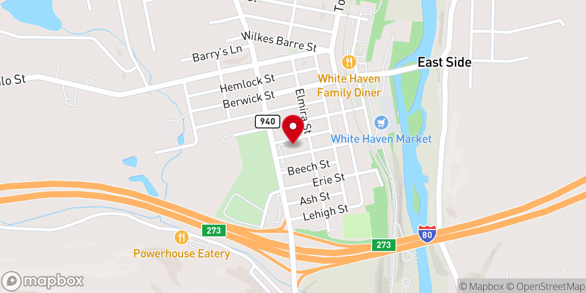 Map showing location of St Patrick's Church