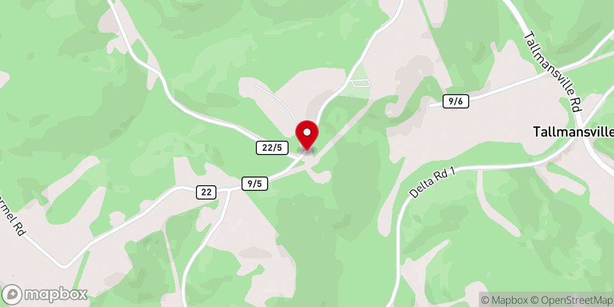 Map showing location of Mount Carmel Church