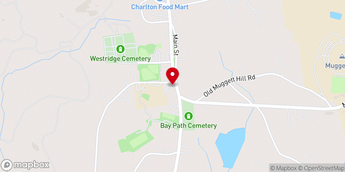 Map showing location of Charlton Federated Church