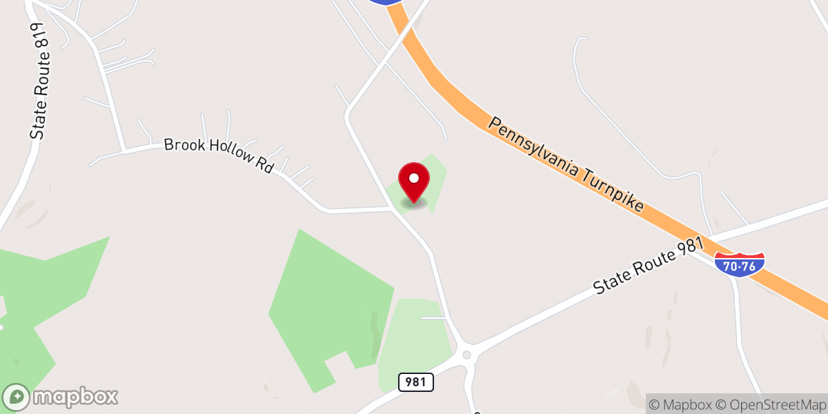 Map showing location of St John's Union Church