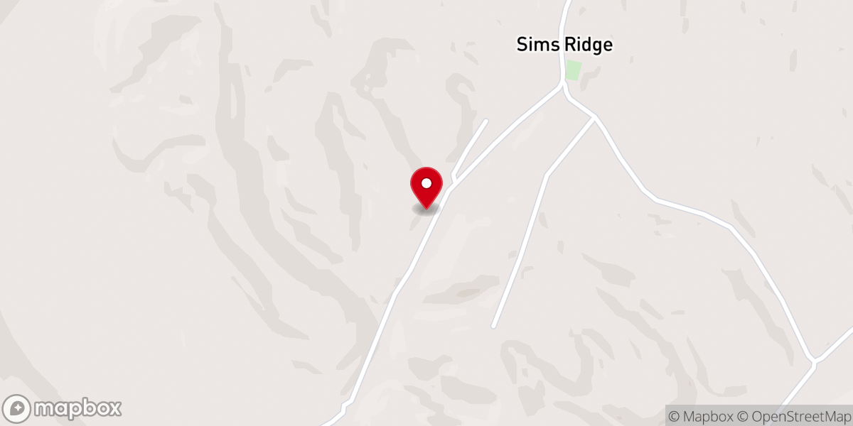 Map showing location of Cedar Spring Church