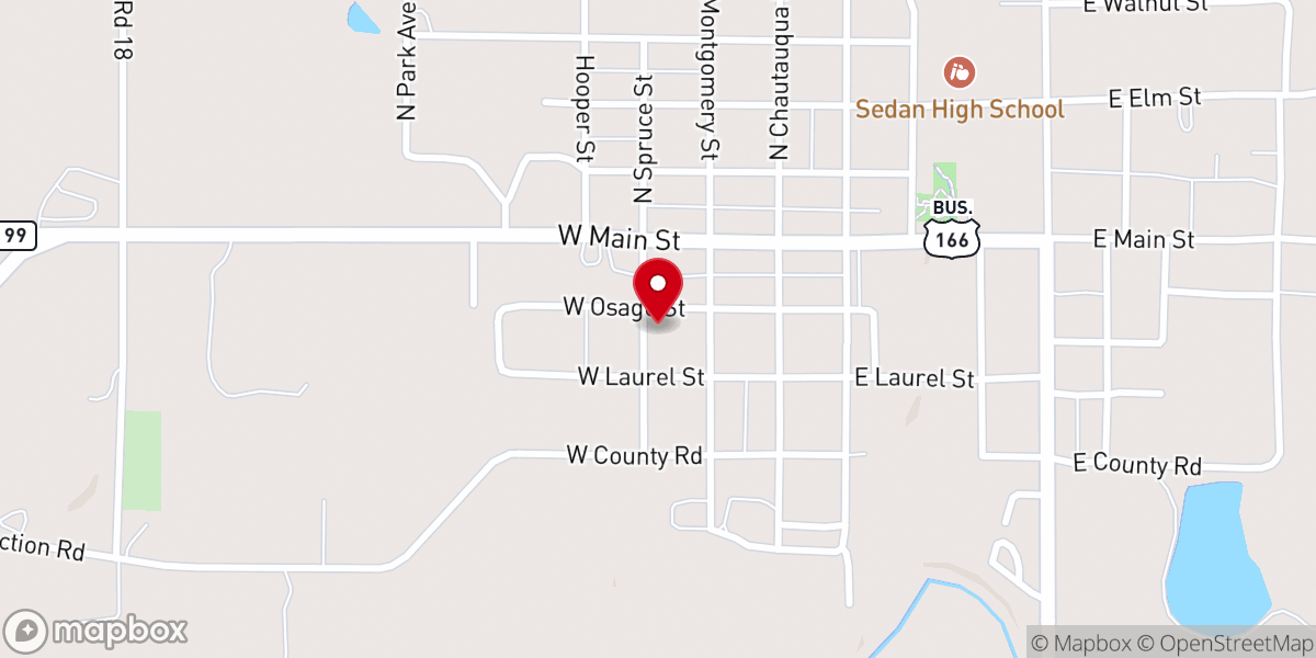 Map showing location of Church of Christ