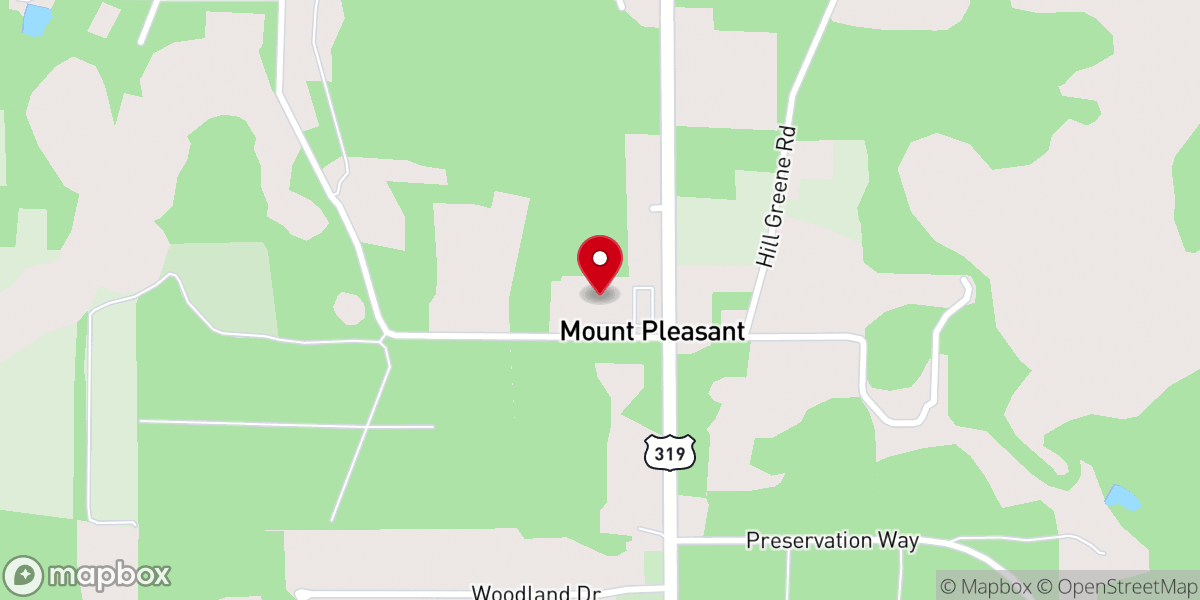Map showing location of River of Life Church