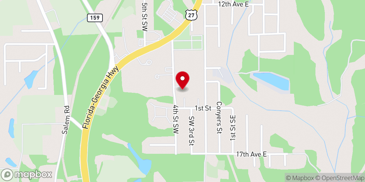 Map showing location of The Love Foundation Outreach Ministry