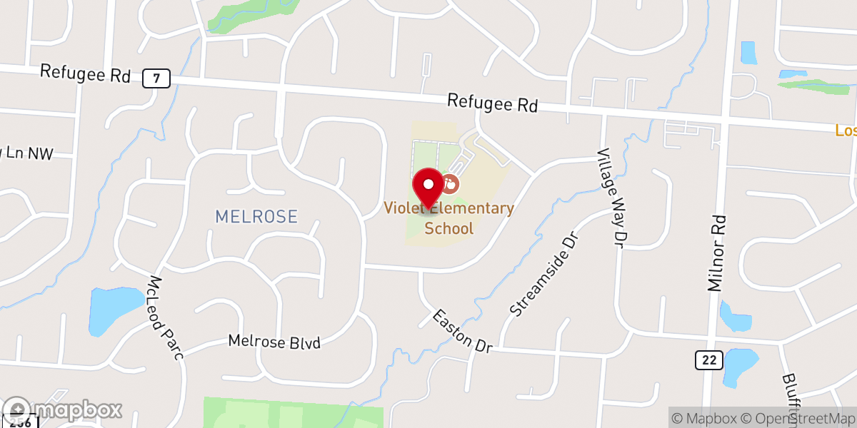 Map showing location of Power & Glory Ministries