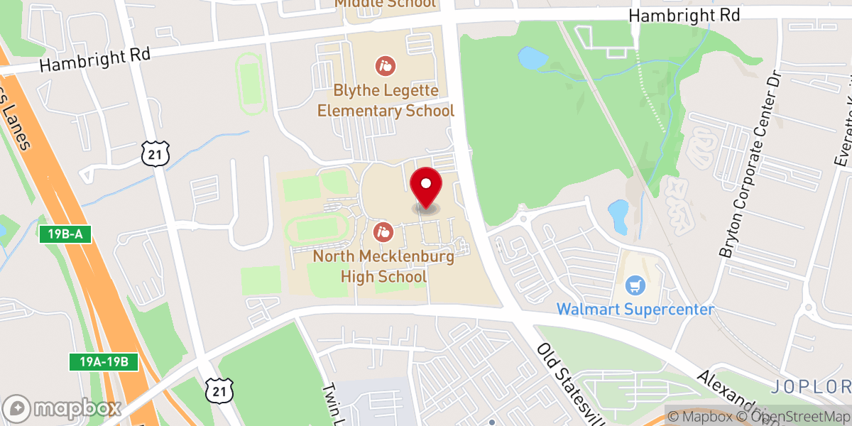Map showing location of Union Church - Huntersville