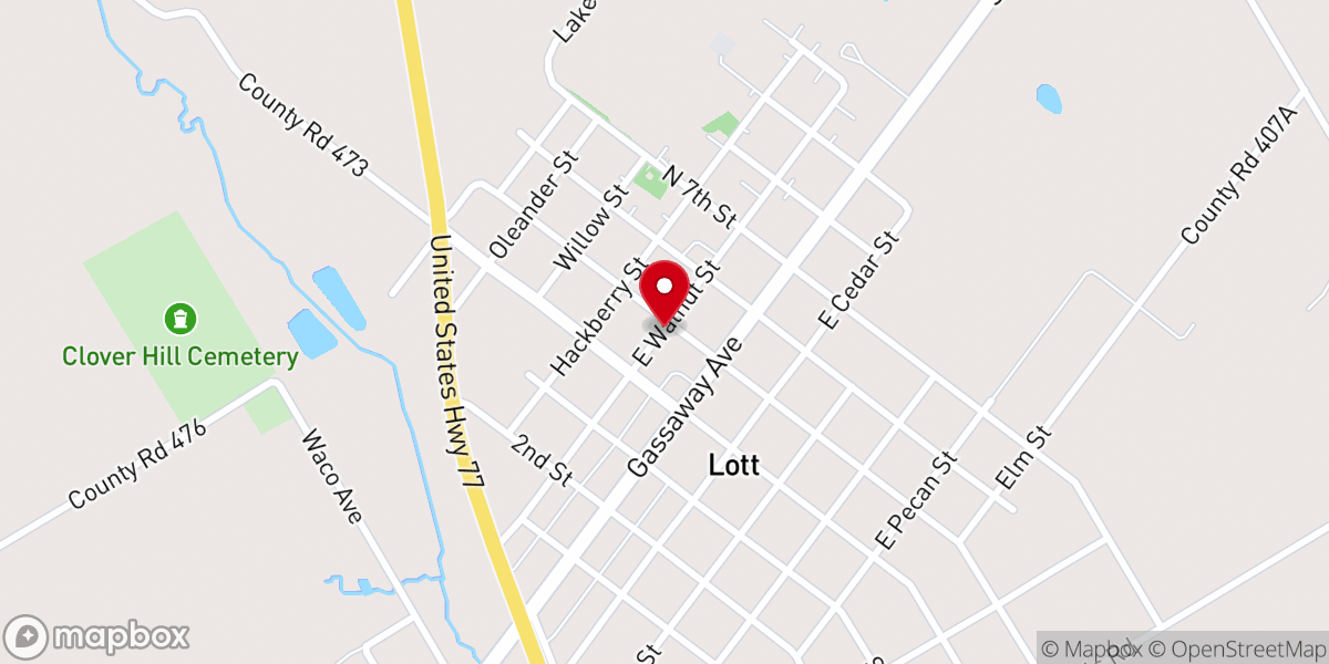 Map showing location of 1895 Heart of Texas Wedding Chapel