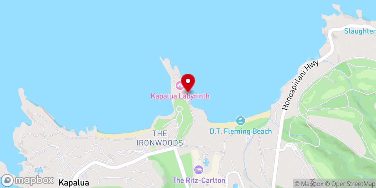 Map showing location of Makaluapuna Point