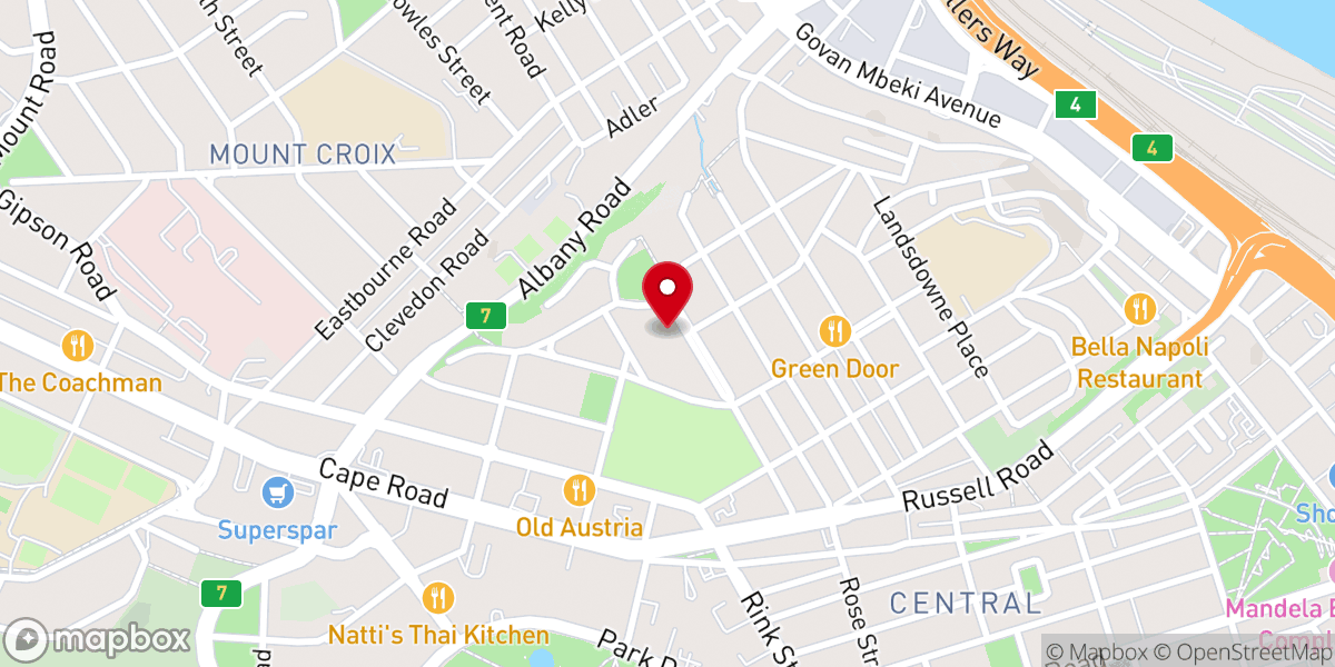 Map showing location of Old Apostolic Church Central