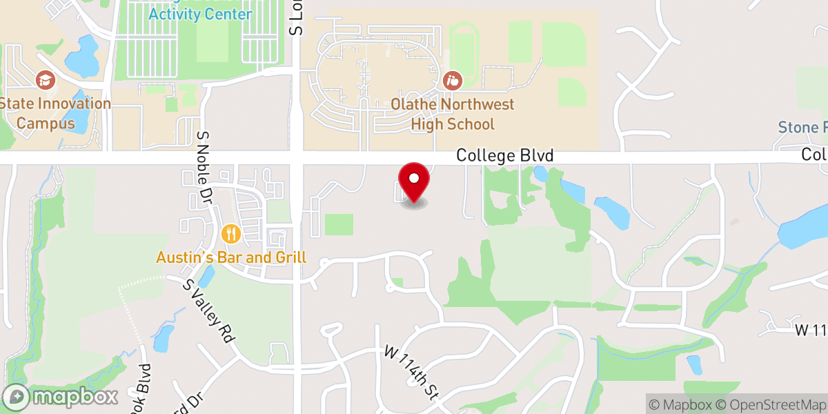 Map showing location of St. Marks Lutheran Church