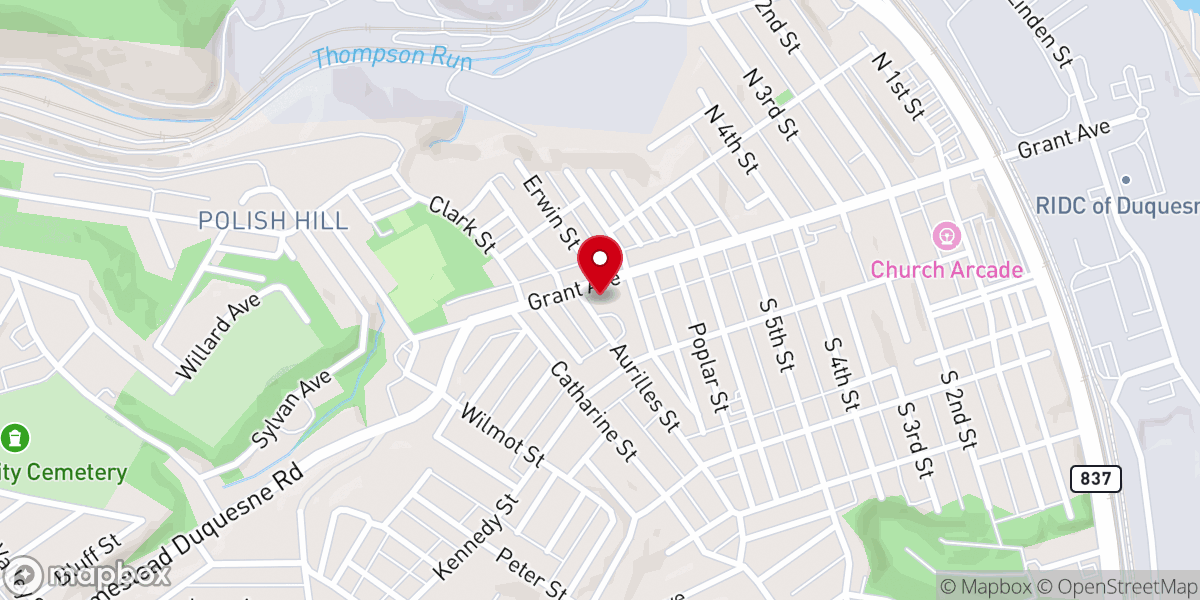 Map showing location of St. Thomas the Apostle Parish - Saint Joseph Church