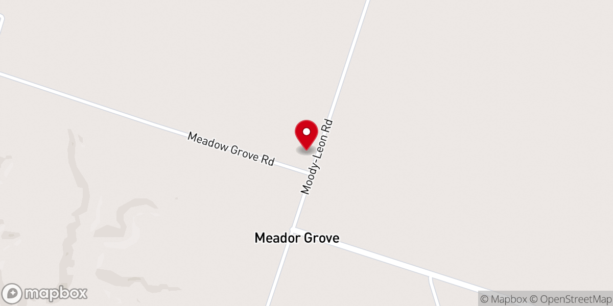 Map showing location of Moody-Leon Church