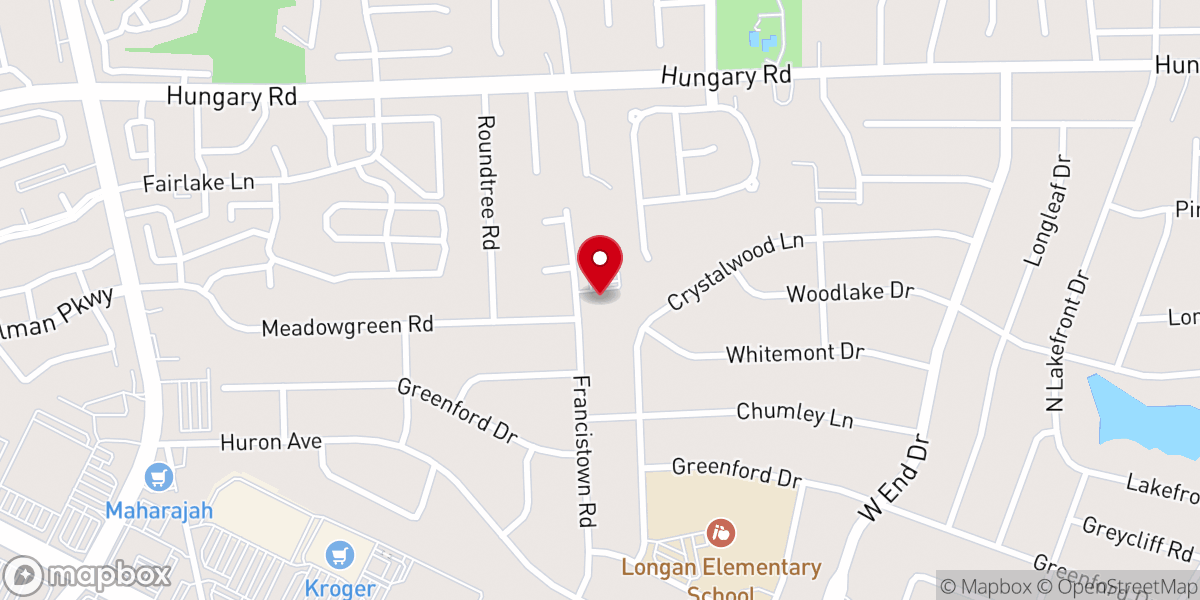 Map showing location of West End Alliance Church