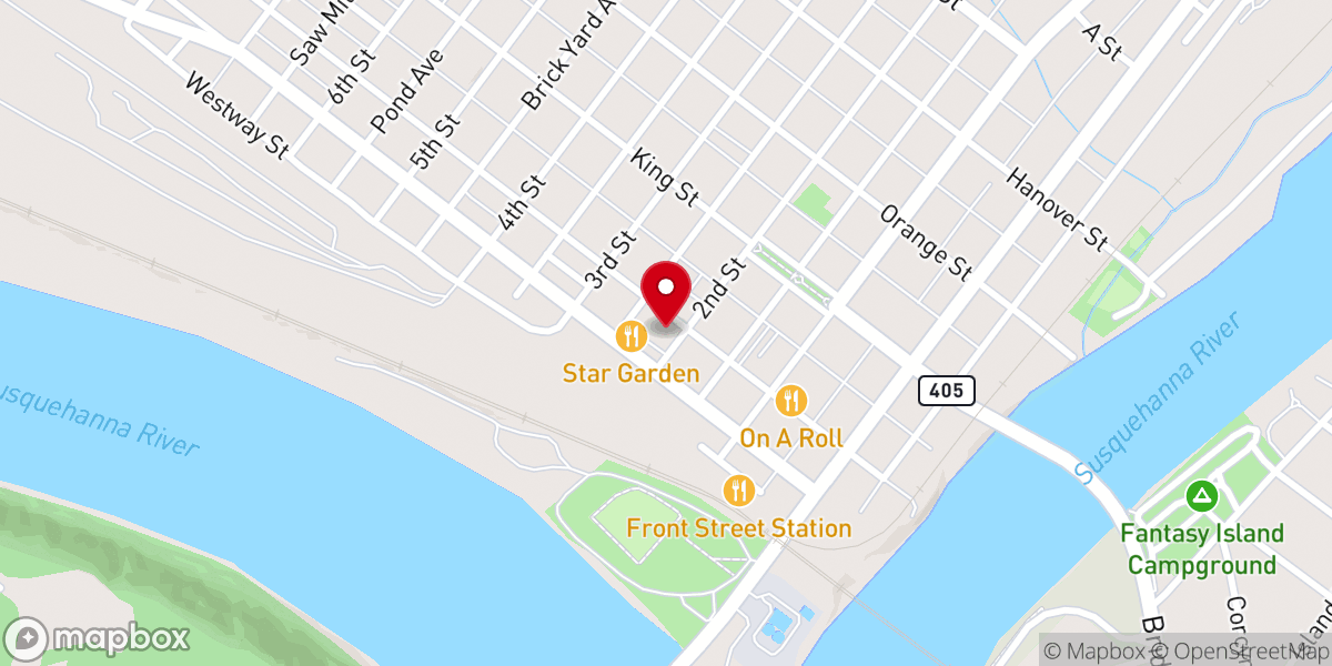 Map showing location of First Regular Baptist Church