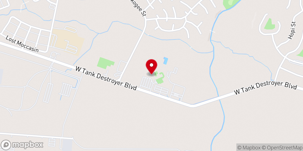 Map showing location of Comanche Chapel