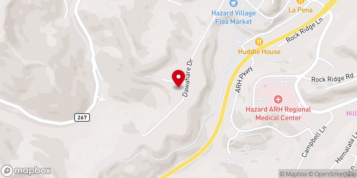 Map showing location of Living Waters Full Gospel Church