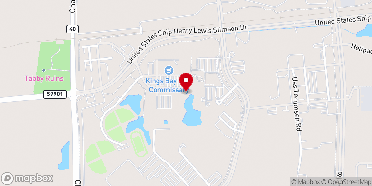 Map showing location of Naval Submarine Base Chapel