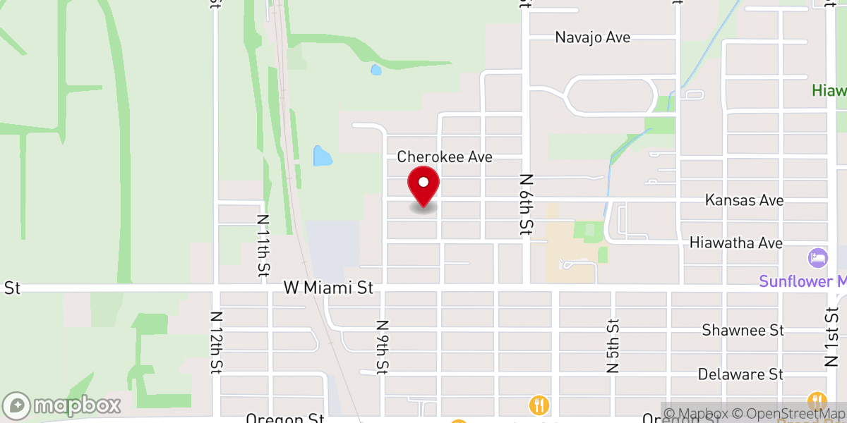 Map showing location of St Ann's Catholic Church