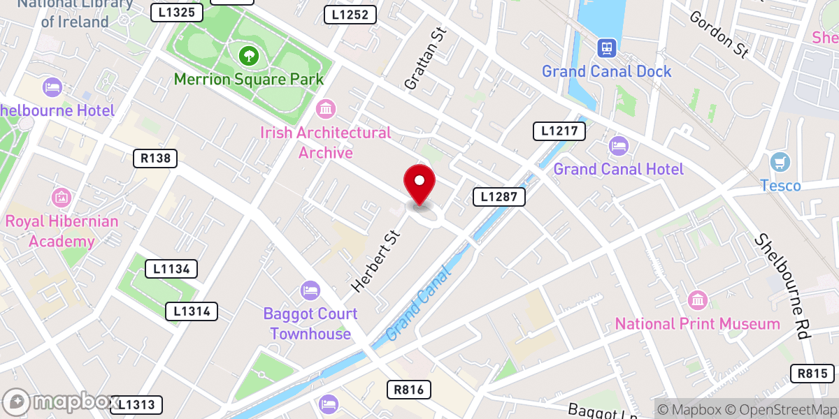 Map showing location of St Stephen's Church of Ireland