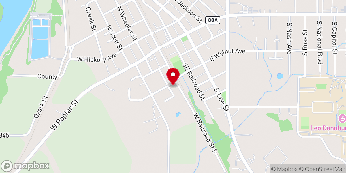 Map showing location of First Pentecostal Church of God
