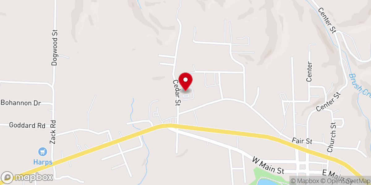 Map showing location of Calvary Apostolic First Pentecostal Church