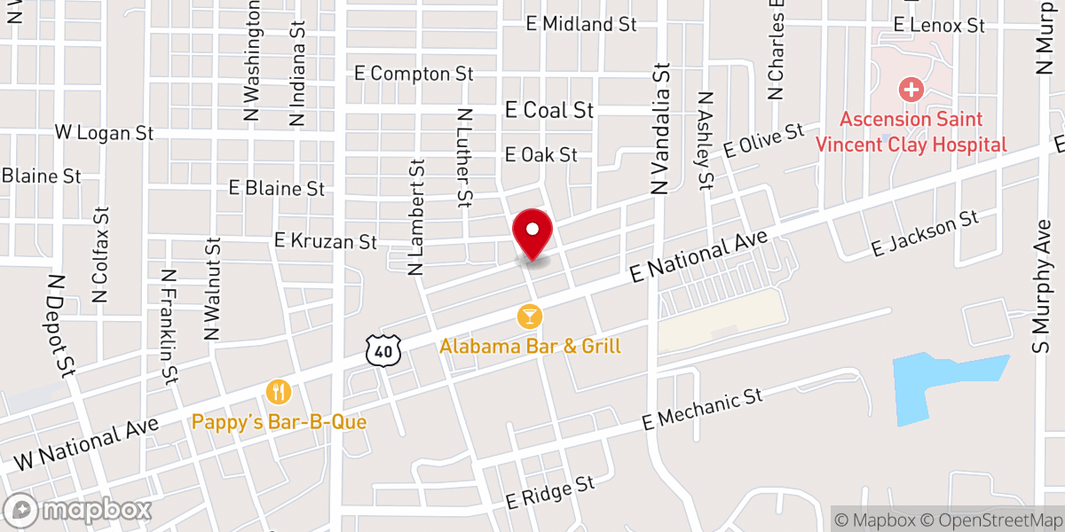 Map showing location of Annunciation Catholic Church