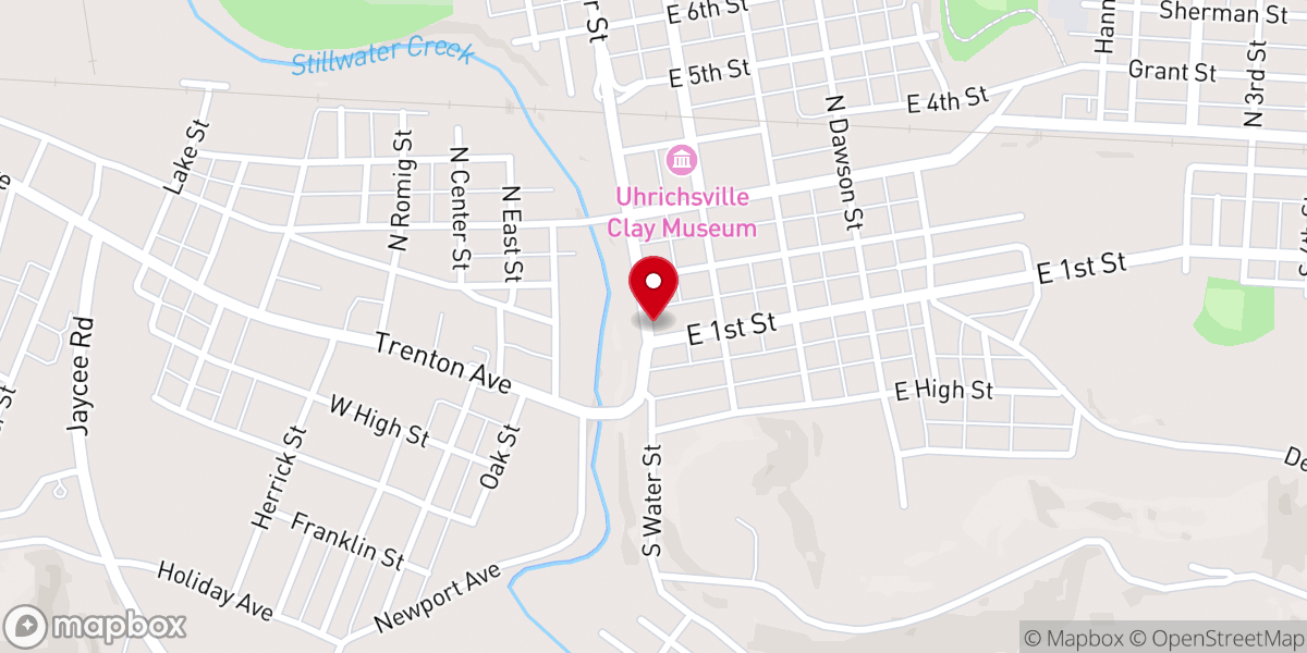 Map showing location of Clay City Baptist Church