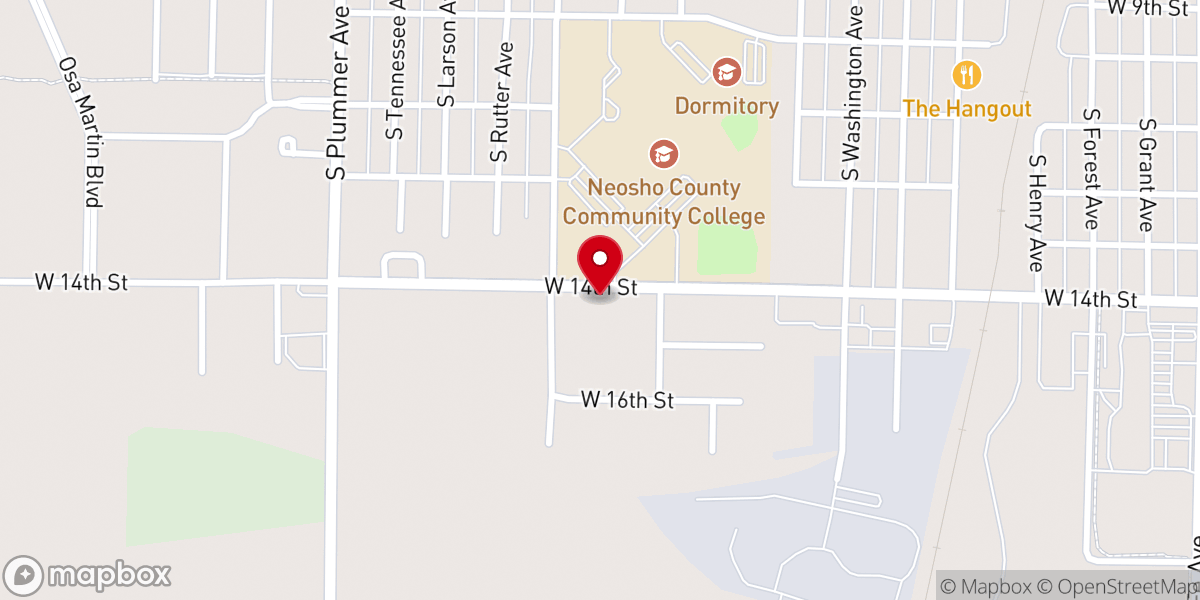 Map showing location of Chanute Seventh Day Adventist