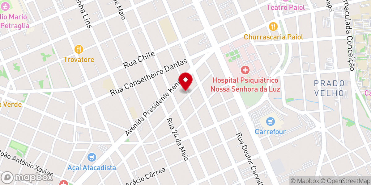 Map showing location of PIB7 Curitiba - Primeira Igreja Batista do Sétimo Dia de Curitiba