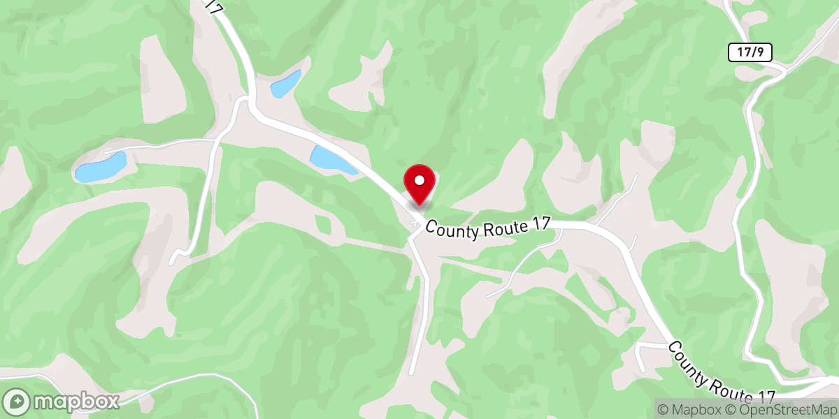 Map showing location of Lee Creek Church