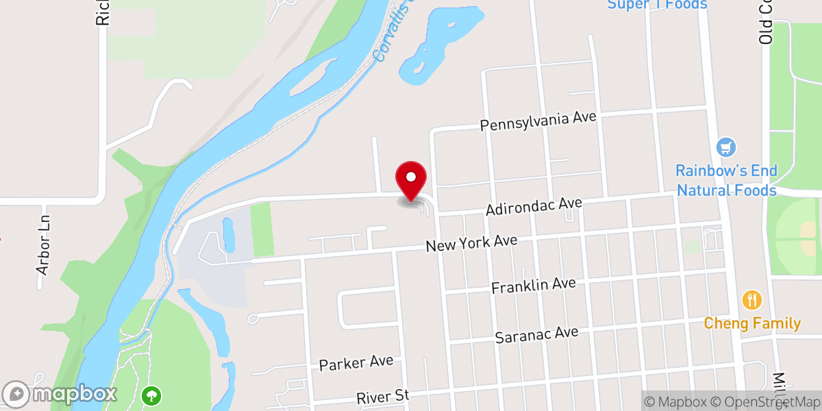 Map showing location of Church of Christ