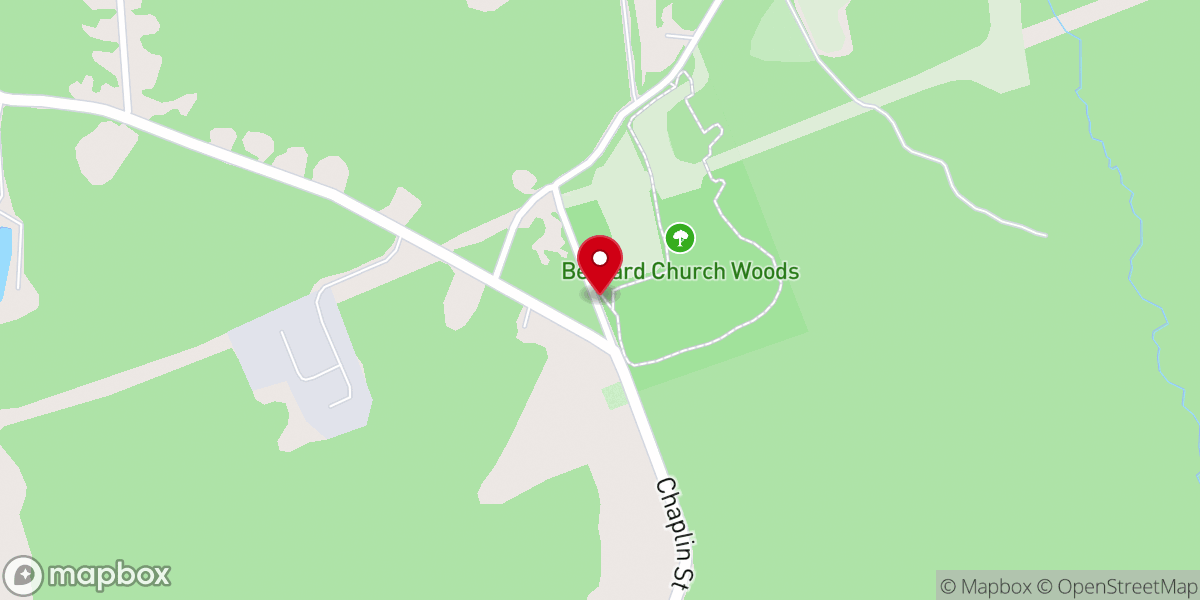 Map showing location of Bernard Church Woods