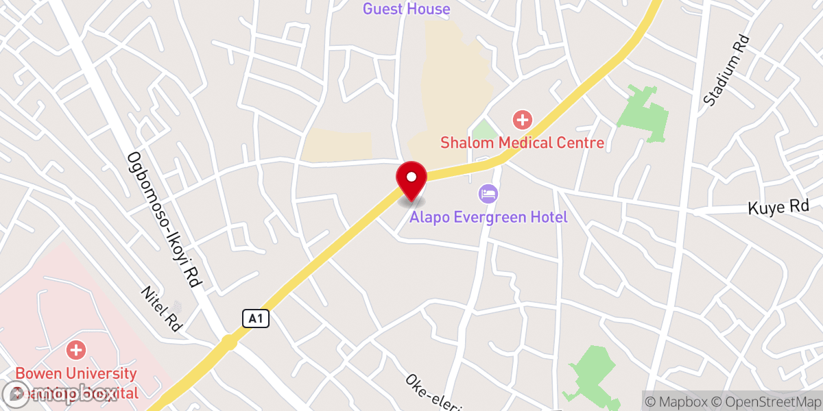 Map showing location of Foursquare Gospel Church Starlight