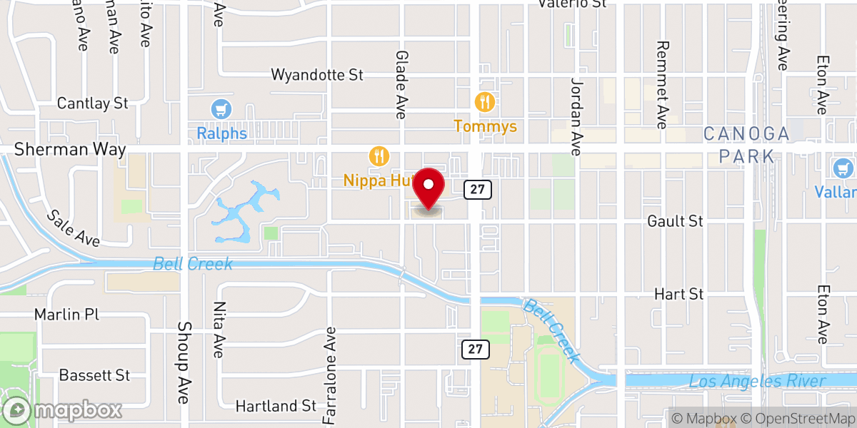 Map showing location of Our Lady of the Valley School