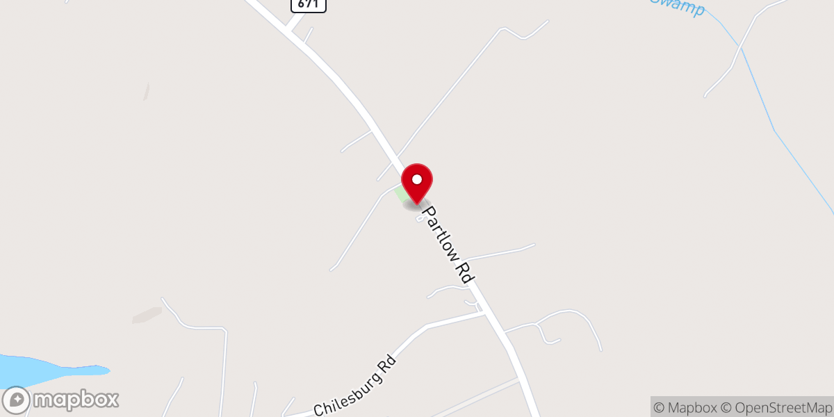 Map showing location of Rehoboth United Methodist Church
