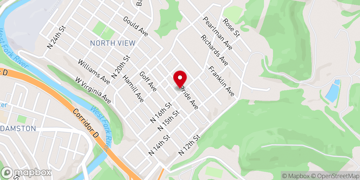 Map showing location of Emmanuel Baptist Church