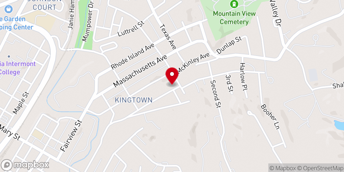 Map showing location of Open Door Baptist Church