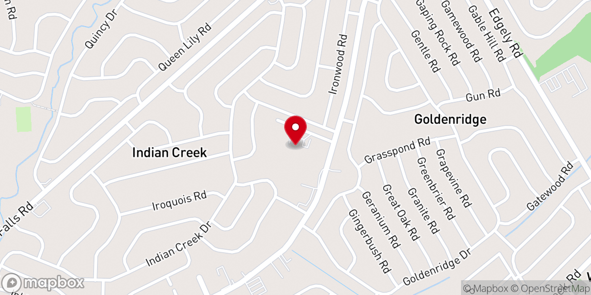 Map showing location of Levittown Baptist Church