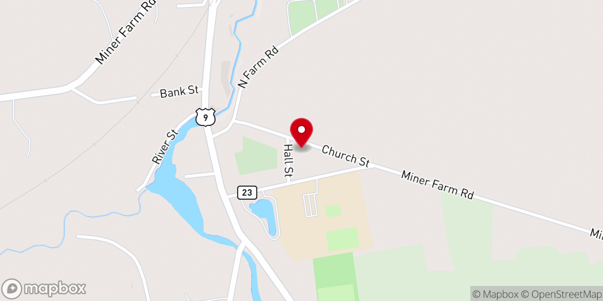 Map showing location of Sacred Heart Church Parish House