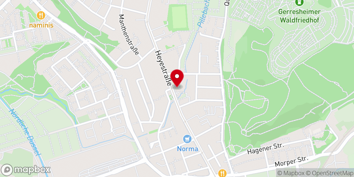Map showing location of Gustav-Adolf-Kirche - Evangelische Kirchengemeinde Düsseldorf-Gerresheim