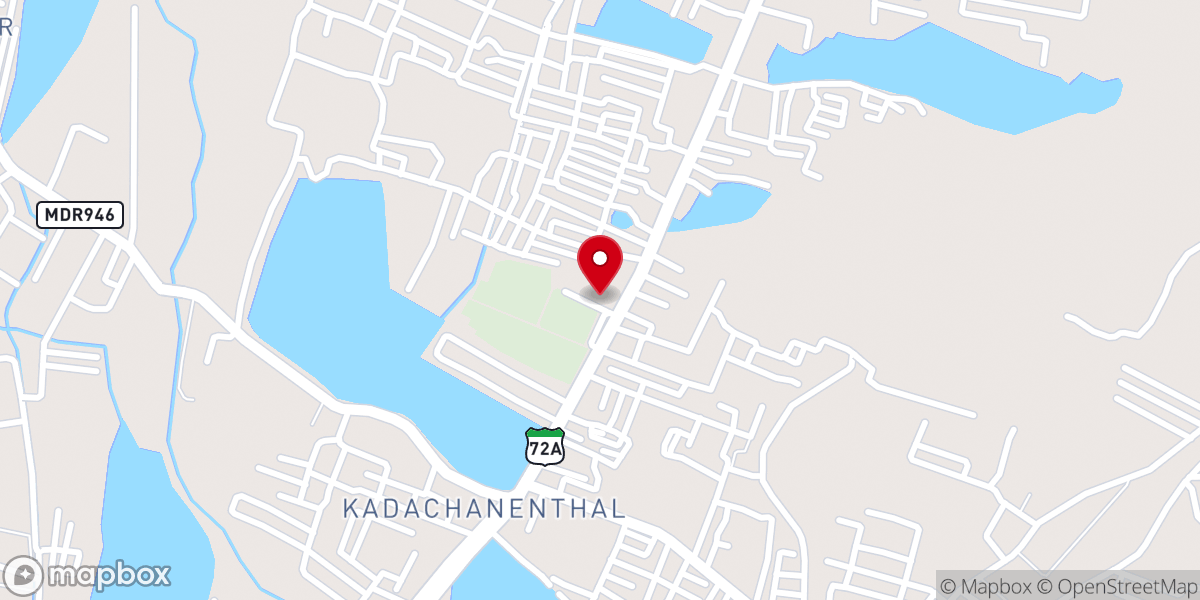 Map showing location of St. Antony's Church Kadachanendhal