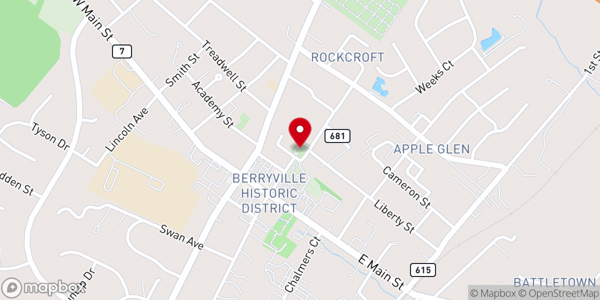 Map showing location of Grace Episcopal Church