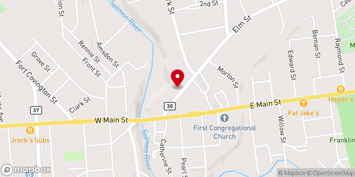 Map showing location of St Mark's Episcopal Church