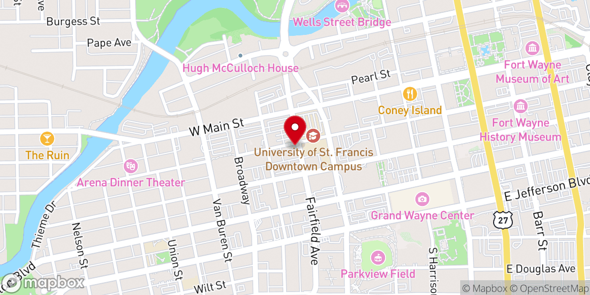 Map showing location of Plymouth Congregational Church