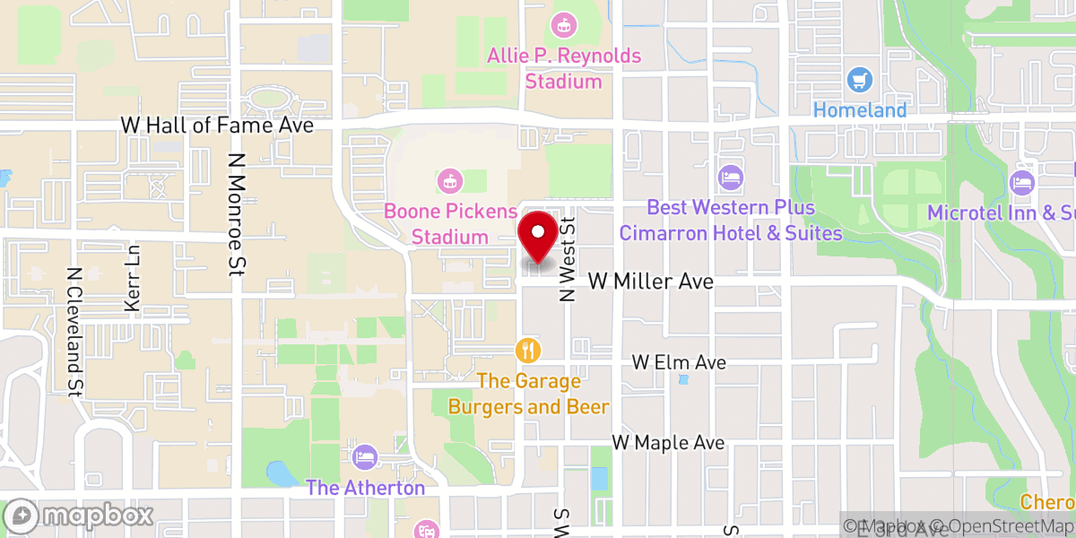 Map showing location of St. John Catholic Student Center