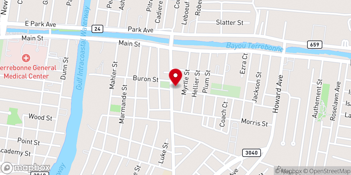 Map showing location of New Zion Baptist Church