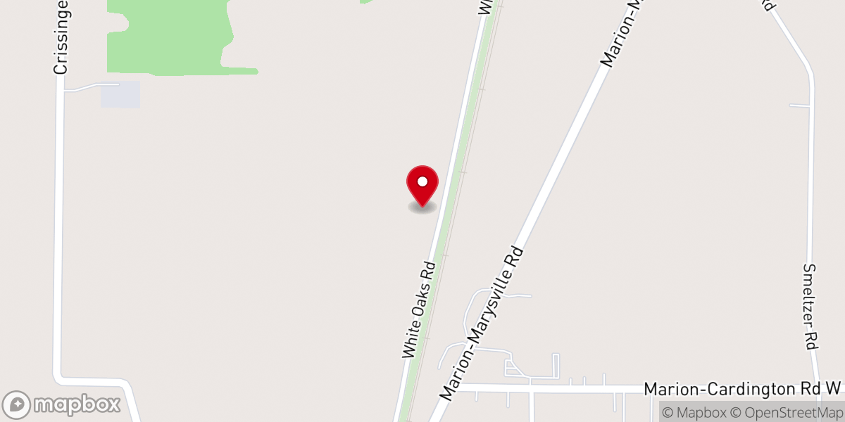 Map showing location of White Oaks Road Freewill Baptist Church