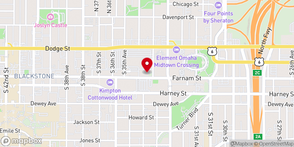 Map showing location of First Presbyterian Church