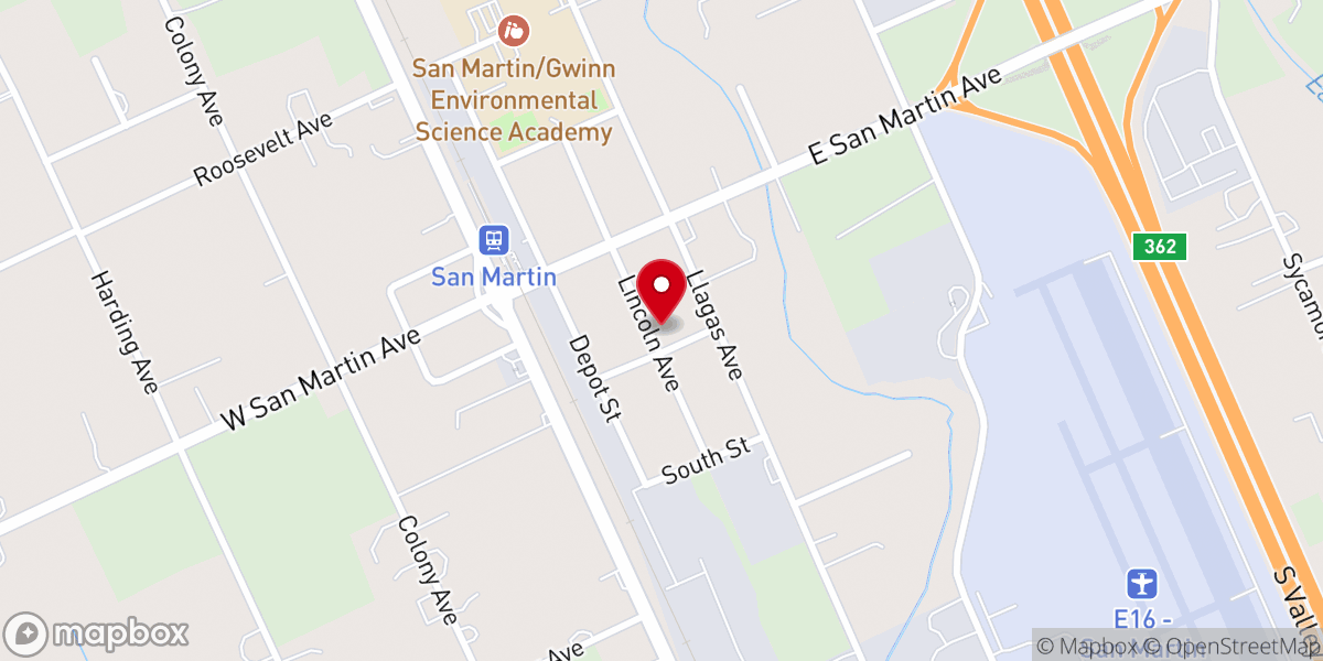 Map showing location of San Martin Presbyterian Church