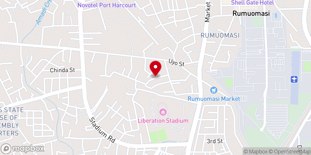 Map showing location of Port Harcourt Independent Baptist church